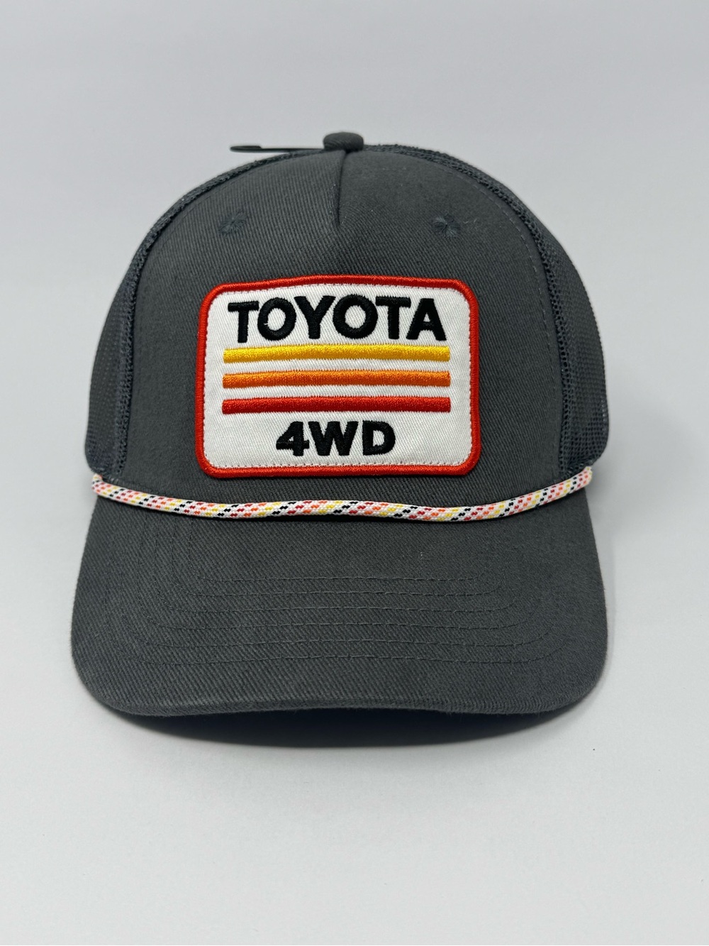 Toyota 4WD Retro Patch Grey Trucker SnapBack Hat